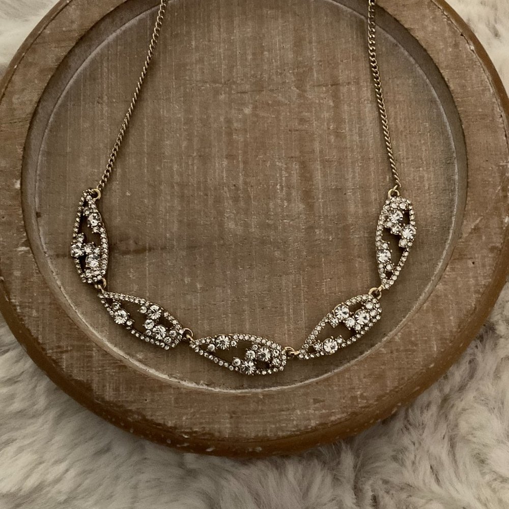 Givenchy Silver Tone Crystal Statement Necklace - Picture 2 of 5